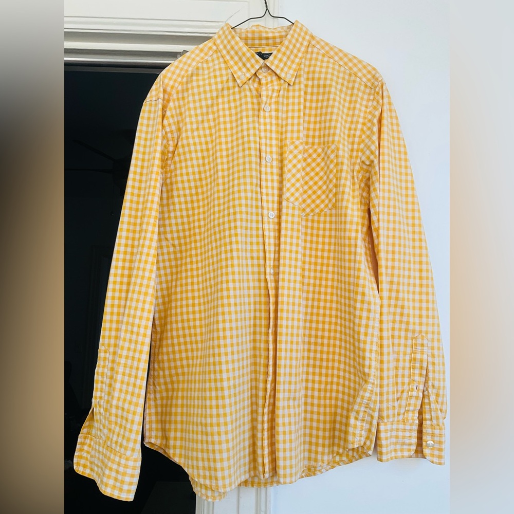 Button down casual checkered shirt cotton